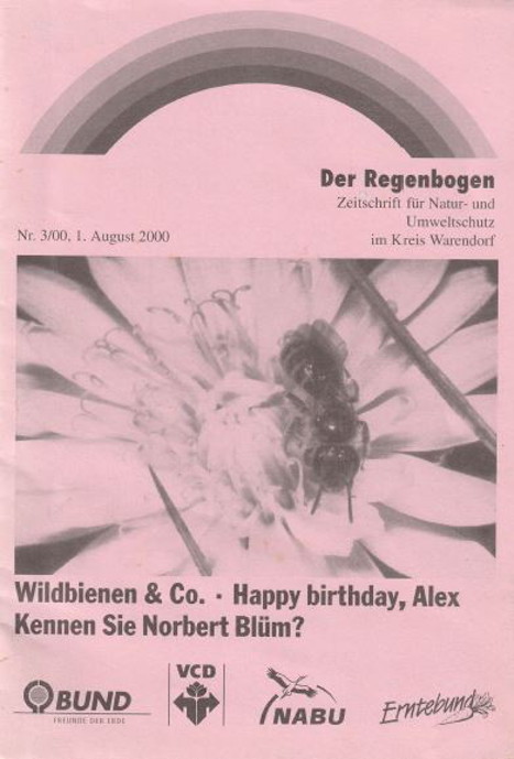 Der Regenbogen - Titelblatt der Zeitschrift vom August 2000.